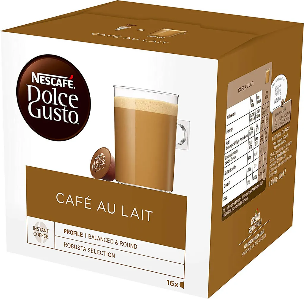 Nescafé® Nescafé Dolce Gusto Café Au Lait | 16 Kaffeekapseln 6 Nescafé® Nescafé Dolce Gusto Café Au Lait | 16 Kaffeekapseln – Bild 4