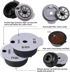 1 Stück Nachfüllbarer Wiederverwendbarer PP Kaffeekapsel Filter Für Bosch Tassimo 180 Ml Kapazität, Lebensmittelqualität 13 1 Stück Nachfüllbarer Wiederverwendbarer PP Kaffeekapsel Filter Für Bosch Tassimo 180 Ml Kapazität, Lebensmittelqualität -Haribo || Tassimo || Senseo Verkaufsgeschäft 01ee65843139f1265c49b50f285a6223