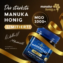 Haddrell's Manuka Honig MGO 1000+ (UMF 22+) In Geschenkbox 250g - Limited Edition -Haribo || Tassimo || Senseo Verkaufsgeschäft 033893f55d83b5c9cf908296235ff6ee