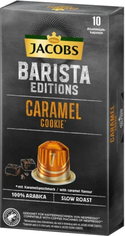 JACOBS Kapseln Barista Editions Caramel Cookie 7 10x10 Nespresso®* Kompatibel -Haribo || Tassimo || Senseo Verkaufsgeschäft 035727538b8600dd33521803dcf6b19d