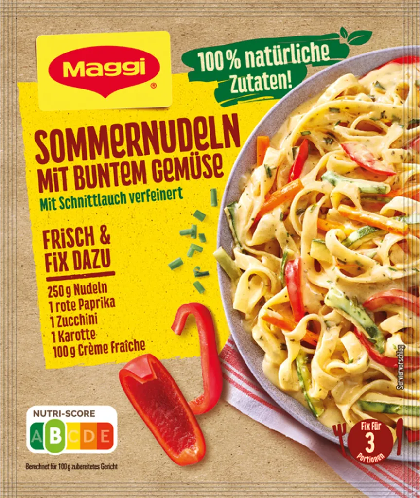 Maggi Fix Für Sommernudeln Mit Buntem Gemüse Mit Schnittlauch 38g 3 Maggi Fix Für Sommernudeln Mit Buntem Gemüse Mit Schnittlauch 38g