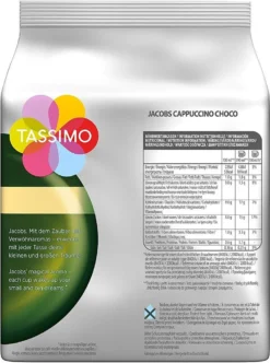 Tassimo Jacobs Cappuccino Choco 5er Pack, 40 Getränke, 5 X 8 T-Discs -Haribo || Tassimo || Senseo Verkaufsgeschäft 0a7c80c9b1aaa30c2d501f95fff7146d