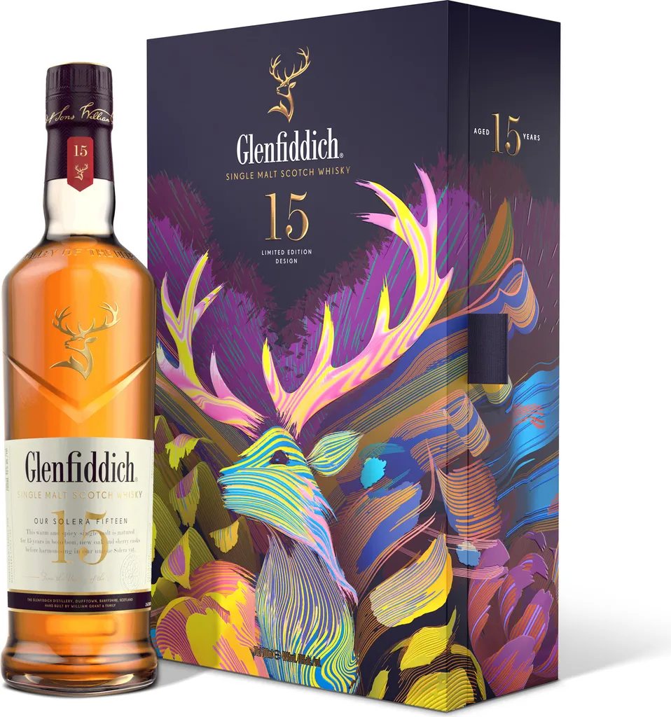 Glenfiddich 15 Jahre Mit Flachmann Single Malt Scotch Whisky 0,7l, 40 Vol.-% 3 Glenfiddich 15 Jahre Mit Flachmann Single Malt Scotch Whisky 0,7l, 40 Vol.-%