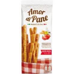 Amor Di Pane Knusprige Grissini Mit Olivenöl Und Pizza Geschmack 125g