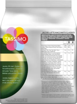 TASSIMO Jacobs Typ Latte Macchiato Classico T Discs Kapsel 5 X 8 Getränke) -Haribo || Tassimo || Senseo Verkaufsgeschäft 0e10e7eb7b1ed1d60a9c178a2c7033ae