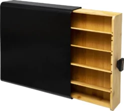 5five Simply Smart Aufbewahrungsbox Kaffe Kapsel Modern Metall Bambus Schwarz/braun 7,5cm X 33cm X 31cm -Haribo || Tassimo || Senseo Verkaufsgeschäft 10b8852c187937d4f1b5a344fd852989