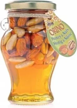 Orino Honig Mit Verschiedenen Nüssen 250g Amphore Aus Kreta