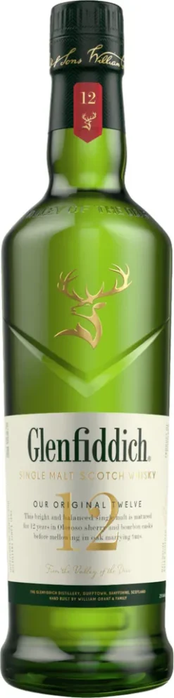 Glenfiddich 12 Jahre Single Malt Scotch Whisky In Geschenkpackung | 40 % Vol | 0,7 L -Haribo || Tassimo || Senseo Verkaufsgeschäft 118363189598664cc0b309233737eeb0
