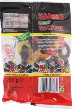 Haribo Crazy Schnuller Fruchtgummi Lakritz Veggie Gelatinefrei 200g -Haribo || Tassimo || Senseo Verkaufsgeschäft 1252378d0f862e539cbbf2b5d4a8f93a