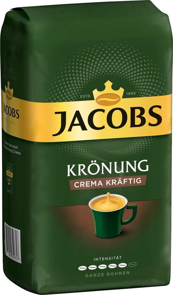 JACOBS Kaffeebohnen Krönung Crema Kräftig 2 X 1kg Ganze Kaffee Bohnen + 1 Aluminium Dose Im Barista-Design 7 JACOBS Kaffeebohnen Krönung Crema Kräftig 2 X 1kg Ganze Kaffee Bohnen + 1 Aluminium Dose Im Barista-Design – Bild 5