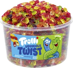 Trolli Squiggle Twist Süss Und Sauer Verschlungene Würmer 1200g