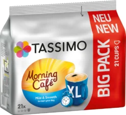 TASSIMO Kapseln Morning Café XL T-Discs Mild & Smooth 5 X 21 - 105 Getränke -Haribo || Tassimo || Senseo Verkaufsgeschäft 17d176d9b0f46e97f23abd4785b10cec