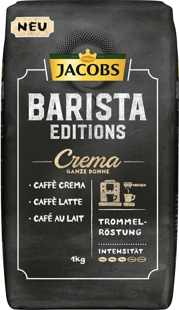 JACOBS Kaffeebohnen Barista Editions Crema 3 Kg Geröstete Bohnen + 1 Jacobs Barista Becher + 1 Dose 4 JACOBS Kaffeebohnen Barista Editions Crema 3 Kg Geröstete Bohnen + 1 Jacobs Barista Becher + 1 Dose – Bild 2