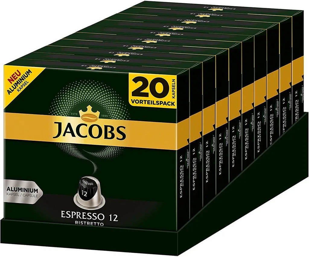 JACOBS Kapseln Espresso Ristretto 200 Nespresso Kompatible Kaffeekapseln 3 JACOBS Kapseln Espresso Ristretto 200 Nespresso Kompatible Kaffeekapseln