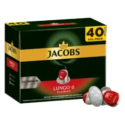 JACOBS Lungo 6 Classico + 8 Intenso - 240 Kapseln XXL-Pack Nespresso®* Kompatibel