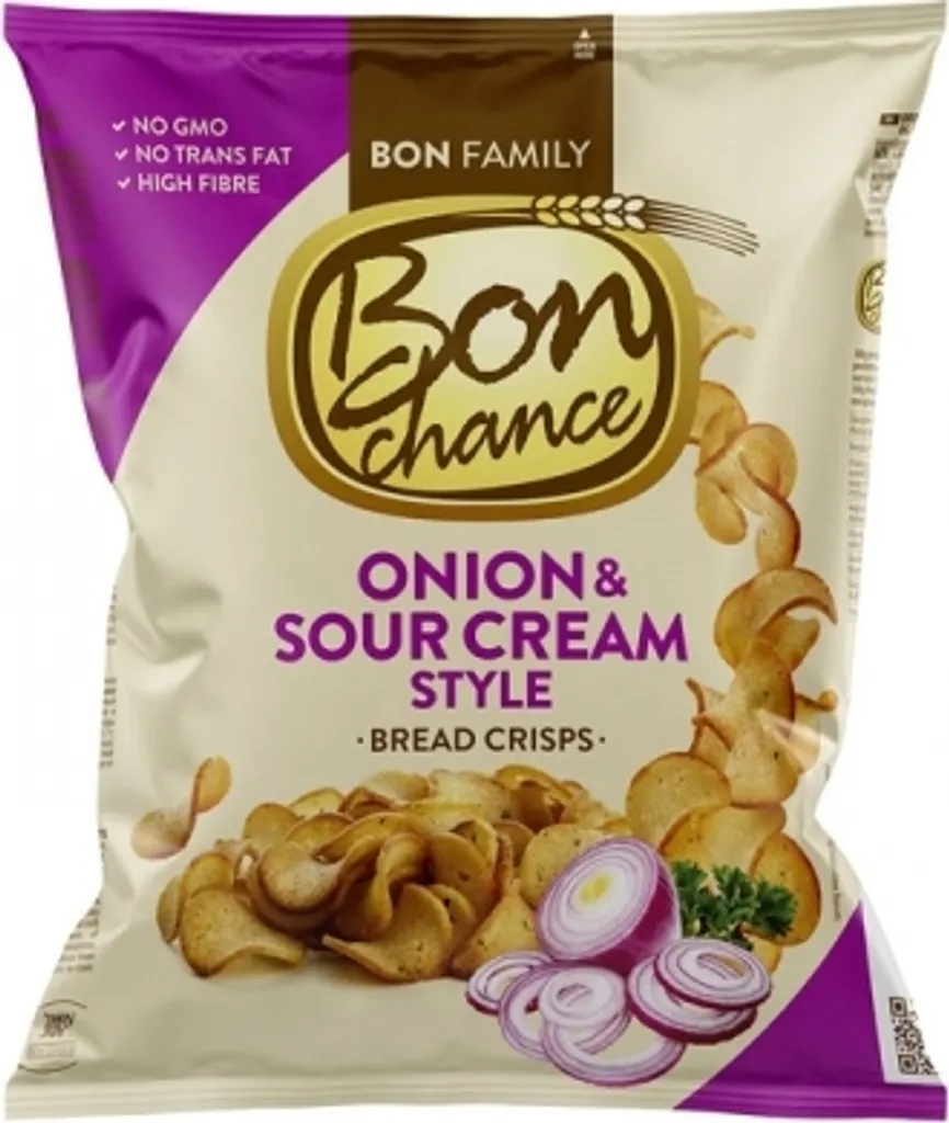 Bon Chance Brot-Chips Mit Zwiebel- Und Sauerrahm-Geschmack 120g 3 Bon Chance Brot-Chips Mit Zwiebel- Und Sauerrahm-Geschmack 120g