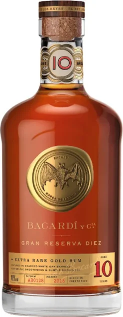 Bacardi Gran Reserva Diez 10 Extra Rare Gold Rum Puerto Rico | 40 % Vol | 0,7 L