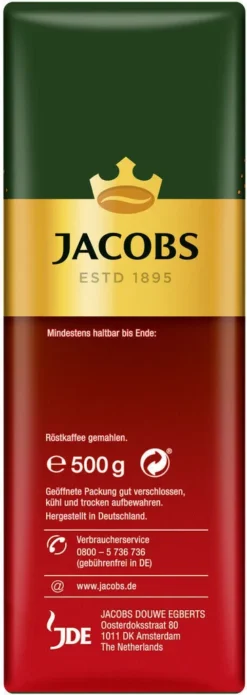 JACOBS Filterkaffee Meisterröstung 6 X 500 G Röstkaffee Gemahlen Pulverkaffee + 1 Becher + 1 Dose -Haribo || Tassimo || Senseo Verkaufsgeschäft 2333e19930ae3fd054ea733728a59e5c