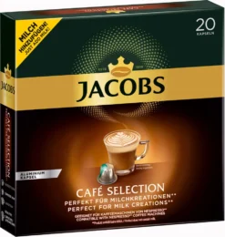 Jacobs Café Selection, Kaffeekapseln, Nespresso Kompatibel, Kaffee, 20 Kapseln á 5.2 G -Haribo || Tassimo || Senseo Verkaufsgeschäft 2402c966776832581f0cc7ea088ff656