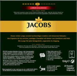 JACOBS Kapseln Nespresso®* Kompatibel 3x20 Lungo 6 Classico + 3x20 Lungo 8 Intenso - Insgesamt 120 Getränke 8 JACOBS Kapseln Nespresso®* Kompatibel 3x20 Lungo 6 Classico + 3x20 Lungo 8 Intenso - Insgesamt 120 Getränke -Haribo || Tassimo || Senseo Verkaufsgeschäft 24ce0f5f4b887000e959df371d0cdd5e 1