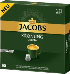 Jacobs Kaffeekapseln Krönung Crema, 20 Nespresso®* Kompatible Kapseln, 1 X 20 Getränke 11 Jacobs Kaffeekapseln Krönung Crema, 20 Nespresso®* Kompatible Kapseln, 1 X 20 Getränke -Haribo || Tassimo || Senseo Verkaufsgeschäft 2569b71b7f7ef46fb57f38464a4a729f
