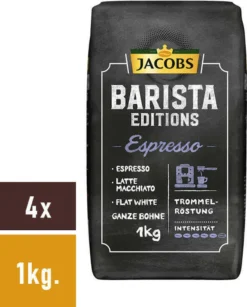Jacobs Barista Editions Espresso, Bohnenkaffee, Ganze Bohnen, Röstkaffee, Kaffeebohnen, 4 X 1000 G -Haribo || Tassimo || Senseo Verkaufsgeschäft 2630bca9ac73955197f54e35eaa5bd11
