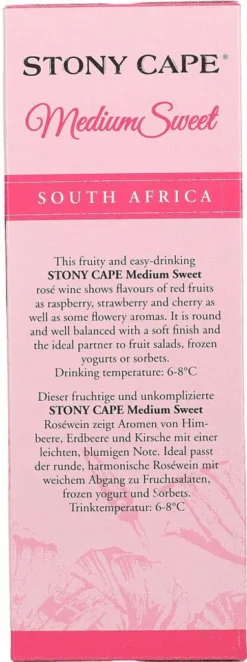 Stony Cape Rosé Medium Sweet 12% 3,0L BIB (SA) -Haribo || Tassimo || Senseo Verkaufsgeschäft 2758907ef5edf4843d4f3347ff2d6623