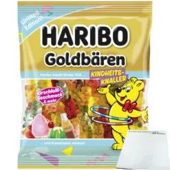 Haribo Goldbären Kindheitsknaller (175g Packung) + Usy Block