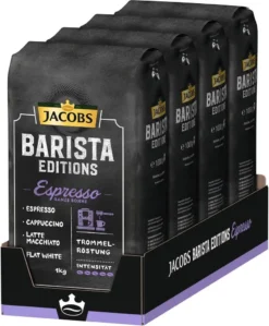 Jacobs Barista Editions Espresso, Bohnenkaffee, Ganze Bohnen, Röstkaffee, Kaffeebohnen, 4 X 1000 G -Haribo || Tassimo || Senseo Verkaufsgeschäft 28fa251b10a6c239146969d32e98d65f