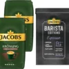 JACOBS Kaffeebohnen Krönung Crema Kräftig 2 X 1kg Ganze Kaffee Bohnen + 1 Aluminium Dose Im Barista-Design -Haribo || Tassimo || Senseo Verkaufsgeschäft 2a6c43ffbf31eddbf3807c7085cf15c7