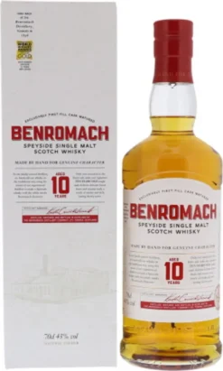 Benromach 10 Years Old Speyside Single Malt Scotch Whisky In Geschenkpackung | 43 % Vol | 0,7 L -Haribo || Tassimo || Senseo Verkaufsgeschäft 2b1bef09df78b874eec2c76f4fc3ef7b