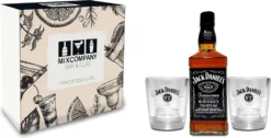 Jack Daniels - Whisky Geschenkset Mit Tennessee Whiskey Old No.7 0,7L (40% Vol) + 2 Jack Daniels Tumbler - [Enthält Sulfite]