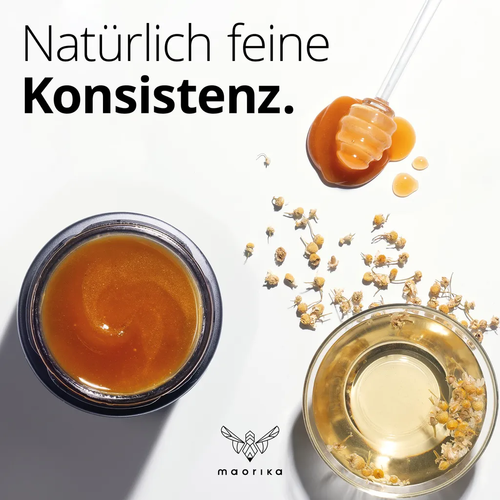 Manuka Honig 250 MGO + 250g Im Glas (lichtundurchlässig, Kein Plastik) Original Aus Neuseeland Maorika 7 Manuka Honig 250 MGO + 250g Im Glas (lichtundurchlässig, Kein Plastik) Original Aus Neuseeland Maorika – Bild 5