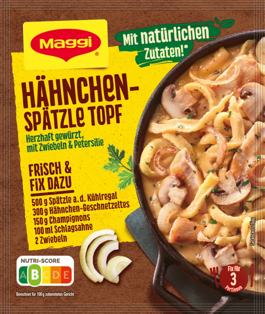 Maggi Fix Für Hähnchen Spätzle Topf Mit Zwiebeln Und Petersilie 48g 3 Maggi Fix Für Hähnchen Spätzle Topf Mit Zwiebeln Und Petersilie 48g
