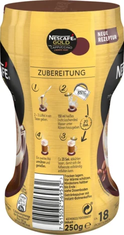 Nescafé® Nescafé Gold Typ Cappuccino Cremig Zart | 250g -Haribo || Tassimo || Senseo Verkaufsgeschäft 33e77e84d8b6287fd5ae89bfae36e9f9