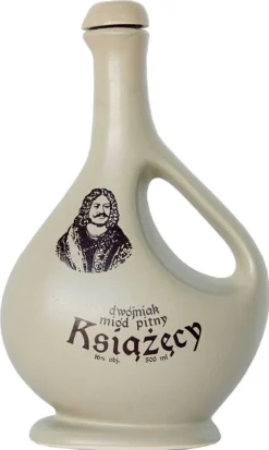 Ksiazecy Dwojniak Honig (Halber) 0,5L Im Steinzeuggefäß | Met Honigwein Metwein Honigmet | 500 Ml | 16% Alkohol | Huzar | Geschenkidee | 18+