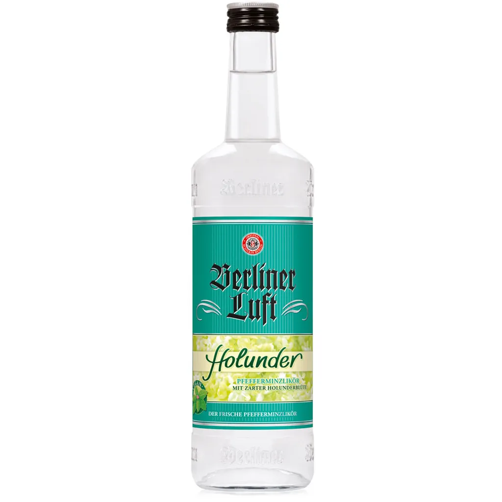 Berliner Luft Holunder Pfefferminzlikör | 18 Vol % | 0,7 L 3 Berliner Luft Holunder Pfefferminzlikör | 18 Vol % | 0,7 L