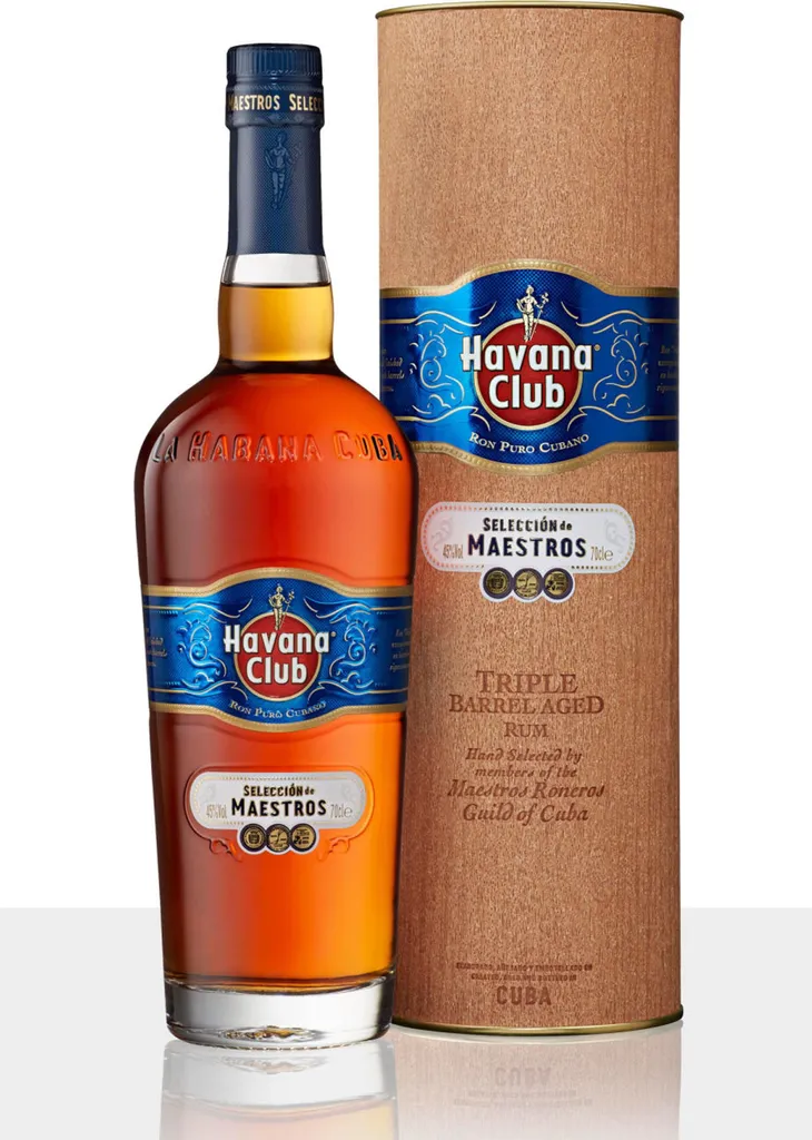Havana Club Selección De Maestros Triple Barrel Aged Rum In Geschenkpackung Kuba | 45 % Vol | 0,7 L 3 Havana Club Selección De Maestros Triple Barrel Aged Rum In Geschenkpackung Kuba | 45 % Vol | 0,7 L