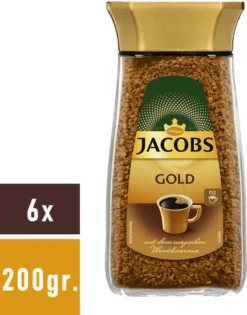 JACOBS Gold Löslicher Kaffee 6 Gläser - 6 X 200 G Instantkaffee -Haribo || Tassimo || Senseo Verkaufsgeschäft 3d877c8eb085c5ff84063f2a4ddaf834