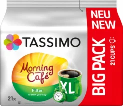 TASSIMO Kapseln Morning Café Filter XL T Discs 1 Packung - 21 Getränke Kaffeekapseln -Haribo || Tassimo || Senseo Verkaufsgeschäft 4250cd0ad2171af1db6c330481344875