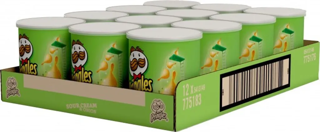 Pringles Chips Sour Cream & Onion 12 X 40g 3 Pringles Chips Sour Cream & Onion 12 X 40g