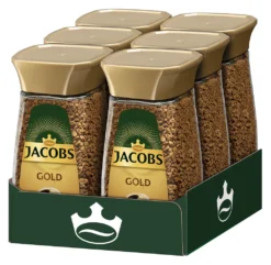JACOBS Gold Löslicher Kaffee 6 Gläser - 6 X 200 G Instantkaffee -Haribo || Tassimo || Senseo Verkaufsgeschäft 44829f821da4c7a13b827d5bff0bd94e