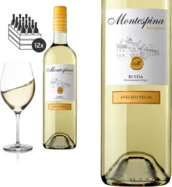12er Karton 2021 Montespina Sauvignon Von Bodegas Avelino Vegas - Weißwein