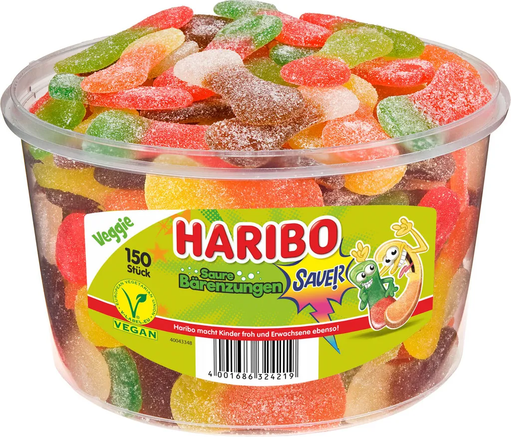 Haribo Saure Bärenzungen Saure Fruchtgummis In Bärenform 1350g 3 Haribo Saure Bärenzungen Saure Fruchtgummis In Bärenform 1350g