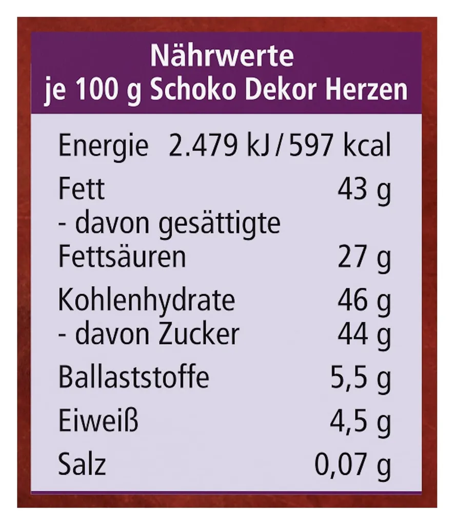 Dr. Oetker - Schoko Dekor Herzen 47g 7 Dr. Oetker - Schoko Dekor Herzen 47g – Bild 5