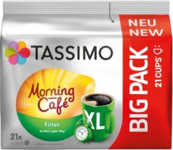 TASSIMO Kapseln Morning Café Filter XL T Discs 1 Packung - 21 Getränke Kaffeekapseln -Haribo || Tassimo || Senseo Verkaufsgeschäft 4bb94138fd2148a4d68375df0c159a4f