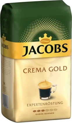JACOBS Kaffeebohnen Expertenröstung Crema Gold 2 X 1 Kg Ganze Kaffee Bohnen + 1 Aluminium Dose Barista Design -Haribo || Tassimo || Senseo Verkaufsgeschäft 4e8c84aa4115a45742e8207b4b2cffd0 1