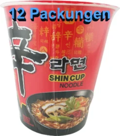 Instant Nudeln Shin Cup In Becher 12er Pack (12 X 68g)