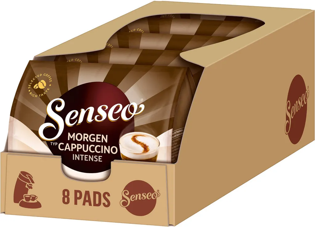 SENSEO Pads Typ Morgen Cappuccino Intense 10 X 8 Pads 80 Getränke 6 SENSEO Pads Typ Morgen Cappuccino Intense 10 X 8 Pads 80 Getränke – Bild 4