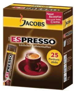 Jacobs Typ Espresso Sticks | Löslicher Kaffee | 25 Portionen -Haribo || Tassimo || Senseo Verkaufsgeschäft 4feca1606d5d54166f130180113afcce